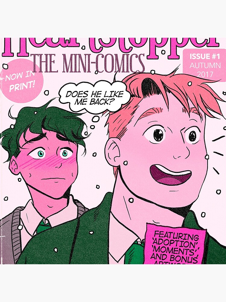Heartstopper Comics Pink Throw Pillow - Image 2