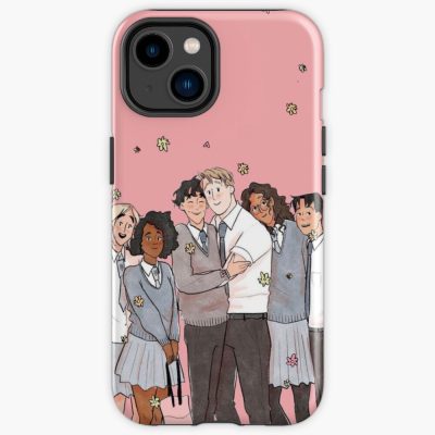 Heartstopper Cast Members Cartoon Pink Iphone Case