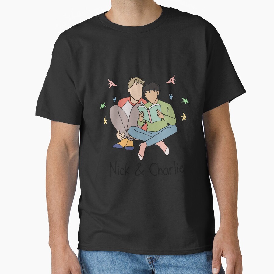 Heartstopper Nick Nelson And Charlie With A Book T-shirt - Image 3