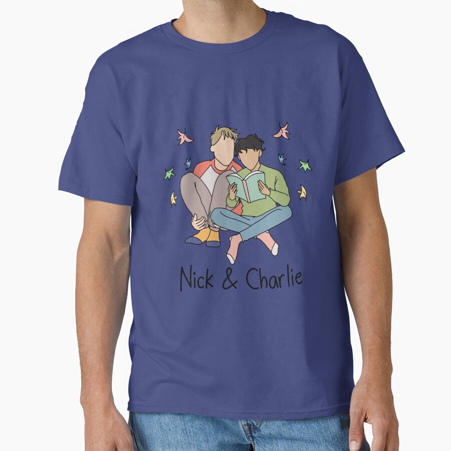 Heartstopper Nick Nelson And Charlie With A Book T-shirt - Image 4