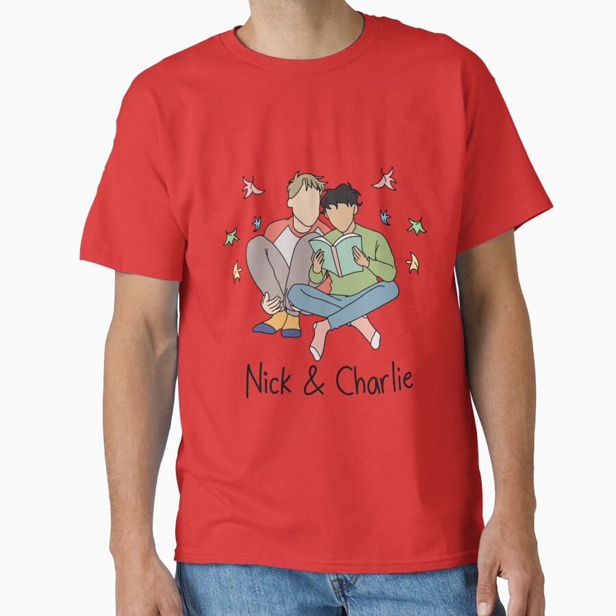 Heartstopper Nick Nelson And Charlie With A Book T-shirt - Image 5