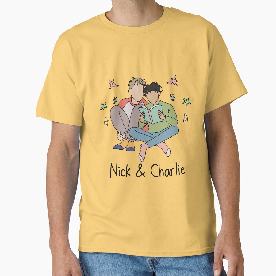 Heartstopper Nick Nelson And Charlie With A Book T-shirt - Image 6