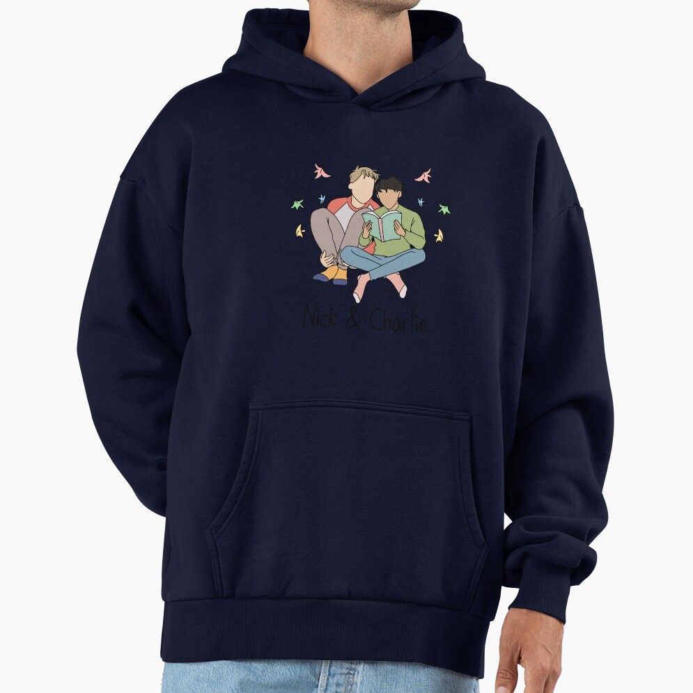 Heartstopper Nick Nelson And Charlie With A Book Hoodie