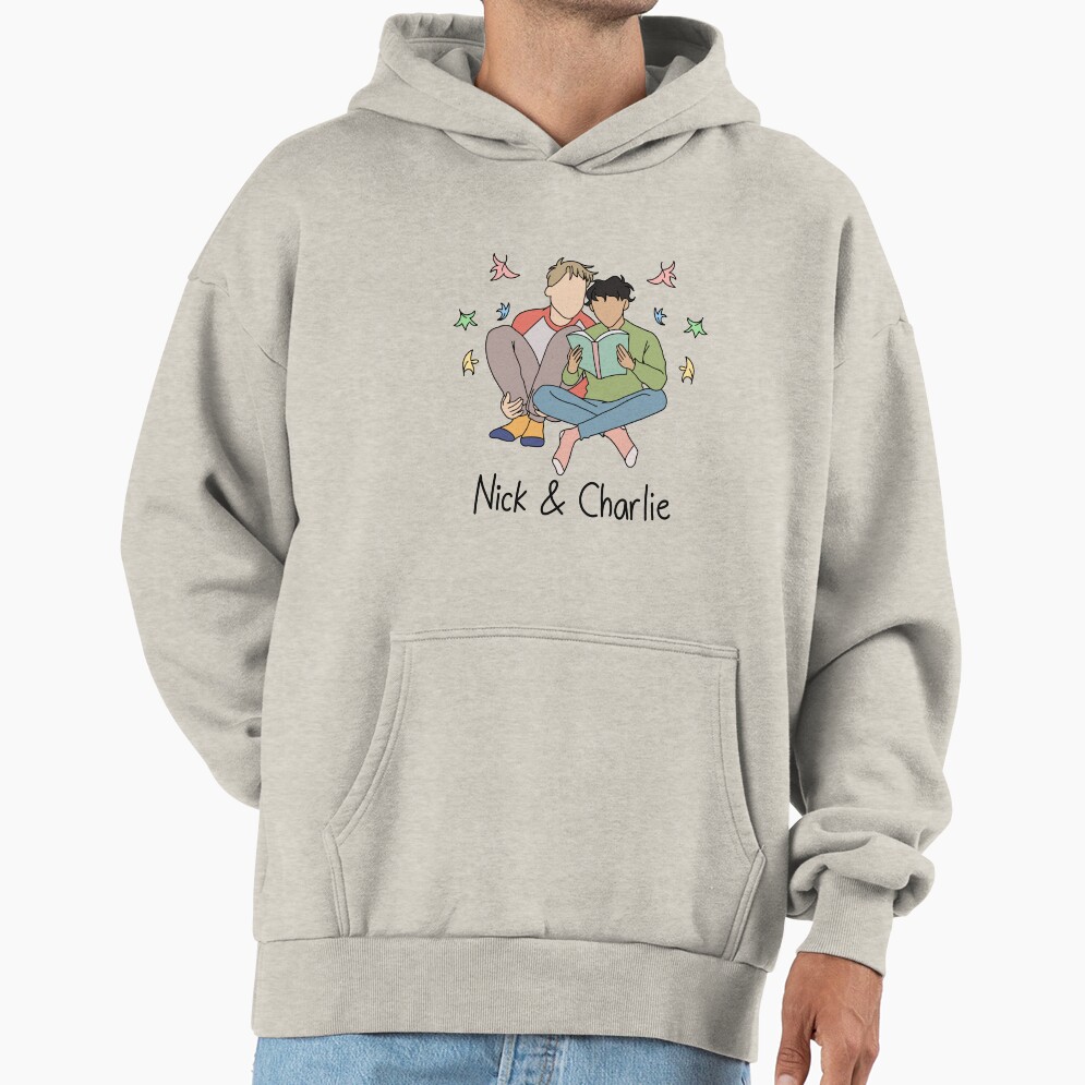 Heartstopper Nick Nelson And Charlie With A Book Hoodie - Image 4