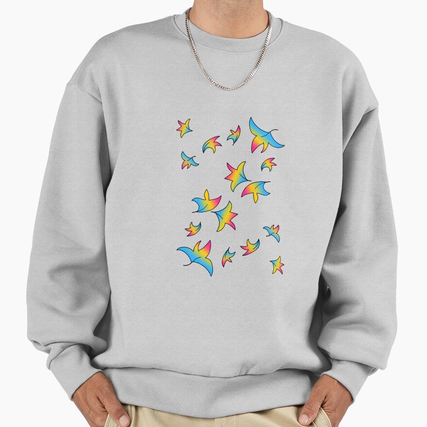 Pan Pride Flag Heartstopper Leaves Sweatshirt - Image 4