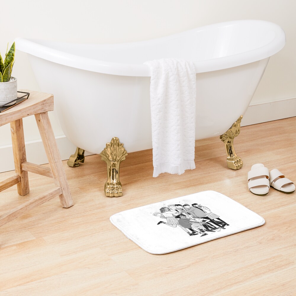 Heartstopper Couple With Friends Bath Mat - Image 2