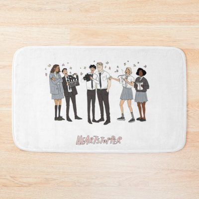 Heartstopper Couple Center Bath Mat