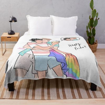Heartstoppe Happy Pride Throw Blanket