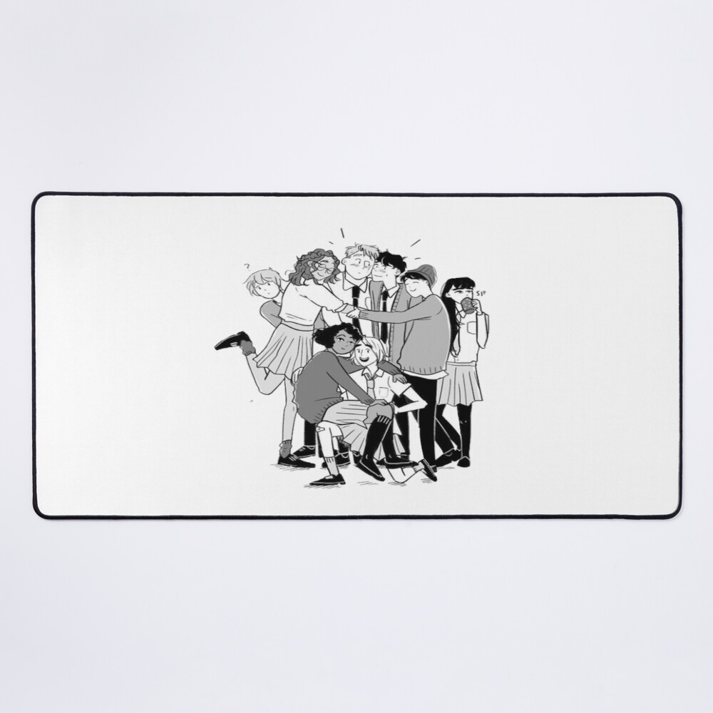 Heartstopper Couple With Friends Mouse Pad
