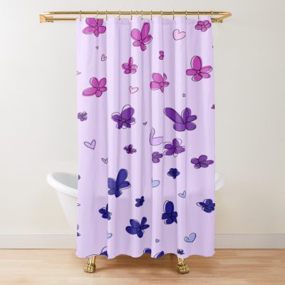 Heartstopper Flowers And Hearts Shower Curtain