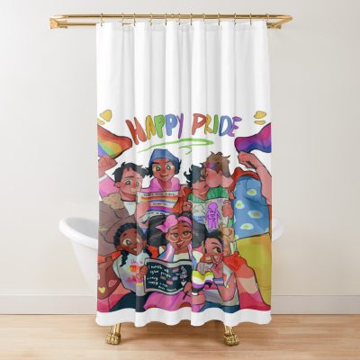 Happy Pride Heartstoppe Shower Curtain