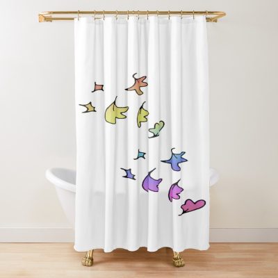Rainbow Heartstopper Leaves Shower Curtain