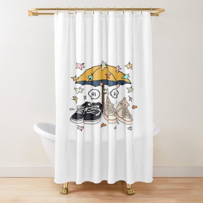 Heartstoppe Hi Two Shoes Shower Curtain