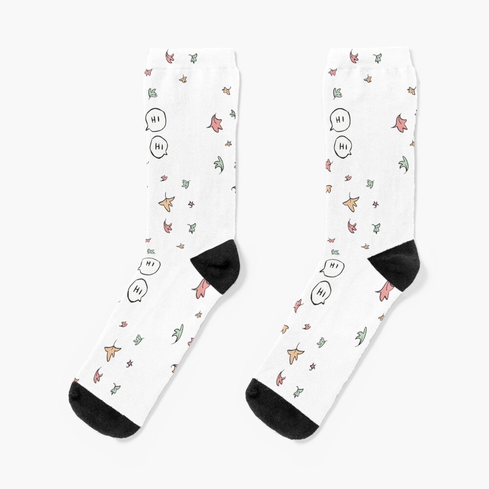Heartstopper Hi And Leaves Sock
