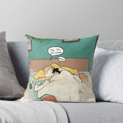 Christmas Morning With Nick And Charlie Throw Pillow
