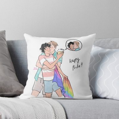 Heartstoppe Happy Pride Throw Pillow