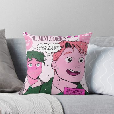 Heartstopper Comics Pink Throw Pillow