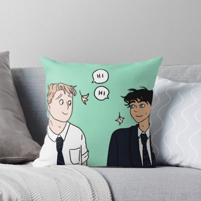 Nick And Charlie Heartstoppe Throw Pillow