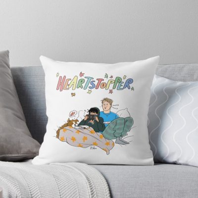 Heartstopper Sweet Couple Throw Pillow