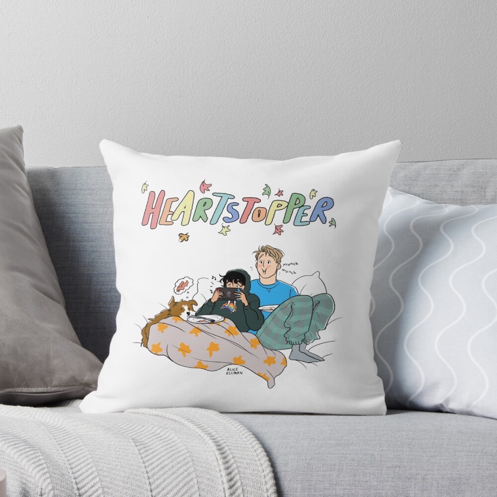 Heartstopper Sweet Couple Throw Pillow